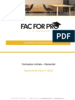 FAC FOR PRO E LEARNING - Contrat D'adhésion