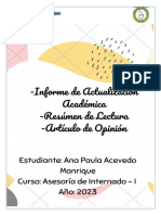 Informe Metacognitivo de Actualización Académica 2023