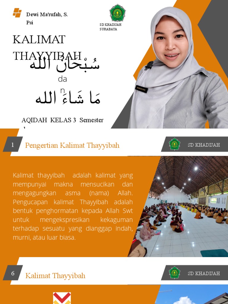 tulislah 3 kalimat thayyibah