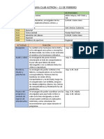 Programa de Apertura Del Club Astron