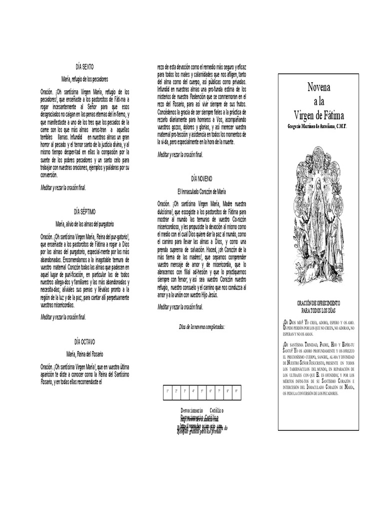 Novena a la Virgen de Fátima | PDF | Religión y espiritualidad
