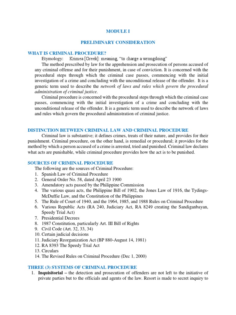 Module I Criminal Procedure Pdf Jurisdiction Certiorari