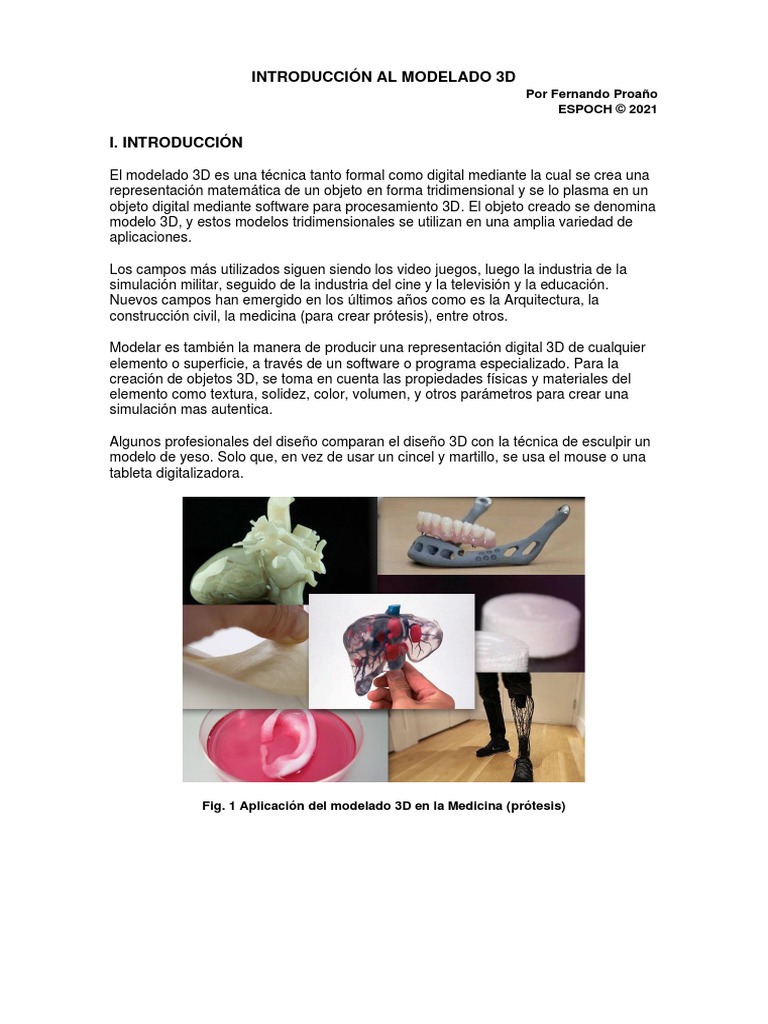 Introducción al Modelado 3D y Técnicas | PDF | modelado 3D