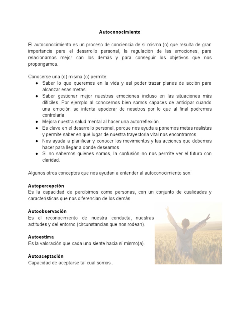 Importancia del Autoconocimiento | PDF