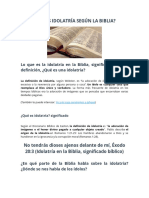 Idolatría Según La Biblia