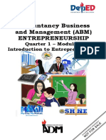 12ABM ENTREP Q1 Module1 Introduction To Entreprenership - Trongco - For Printing - May