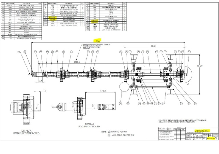 Drawing BPV Lubricator 5,000 PSI & 10,000 PSI | PDF