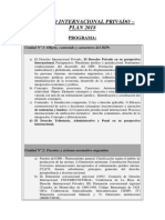 Programa de Derecho Internacional Privado de La Universidad Nacional de Catamarca