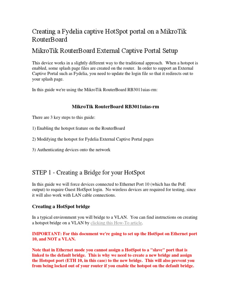 How To Reset Mikrotik Captive Portal