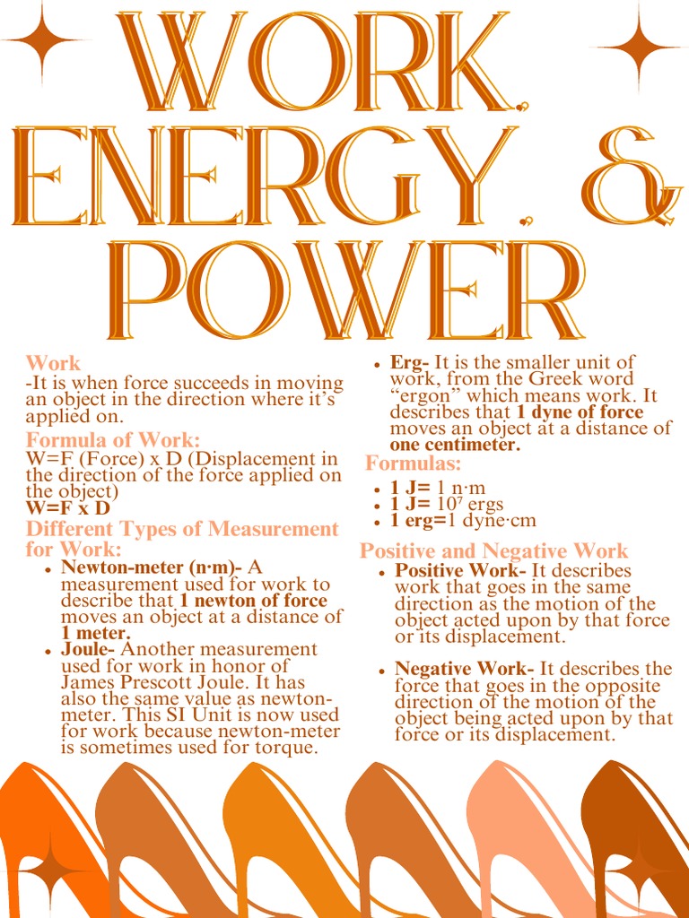 Work, Energy, and Power Notes PDF