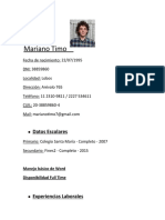 Mariano Timo CV PDF