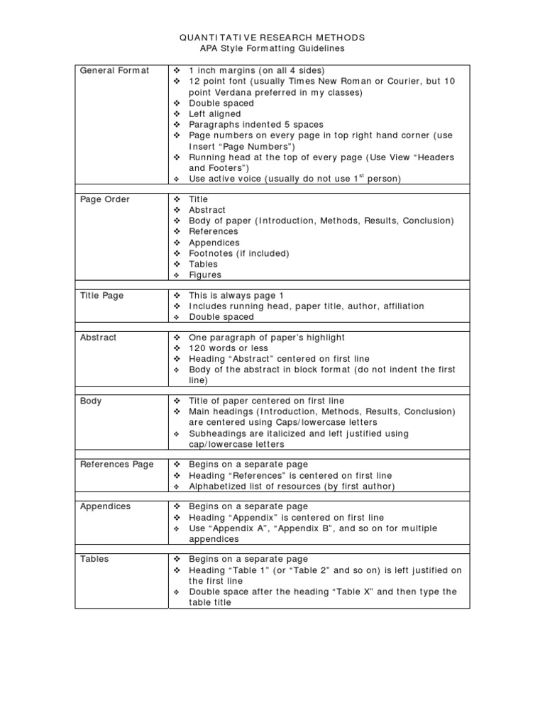 APA Formatting for Quantitative Research | PDF | Language Arts & Discipline