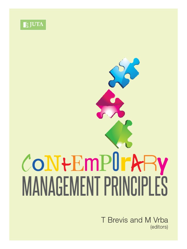 Contemporary Management Principles 4th Edition T Brevis and M Vrba