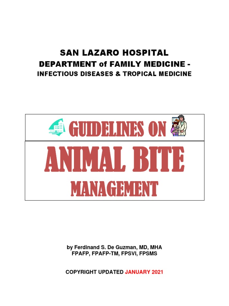 Animal Bite Module 2021 Pdf Rabies Vaccines