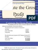 Computation of Gross Profit (Glenn Trono)