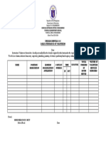 Be Form 4 Daily Attendance of Volunteers