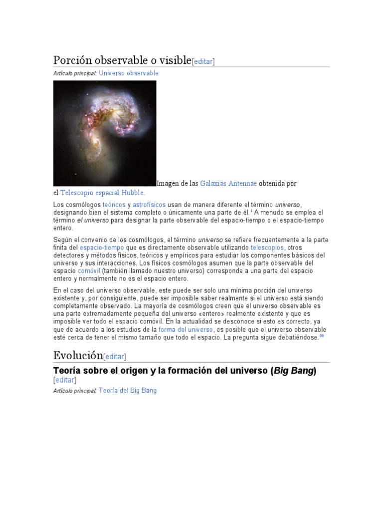 Universo Observable y Big Bang | PDF | Universo | Big Bang