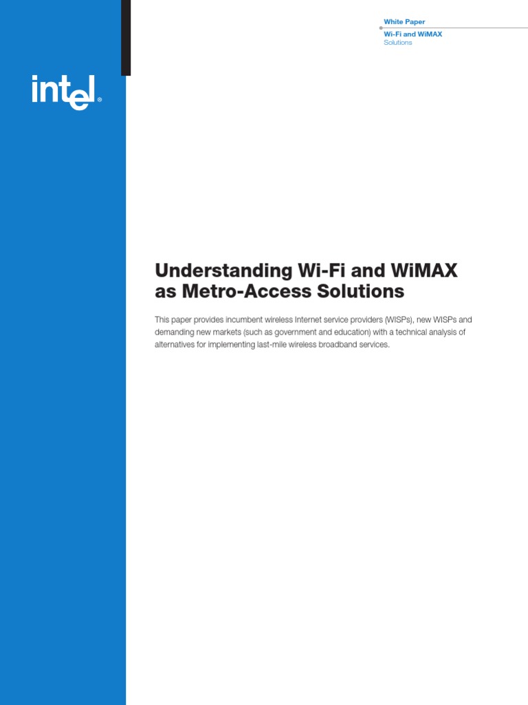 Wi-Fi and WiMAX | PDF | Ieee 802.11 | Wi Max