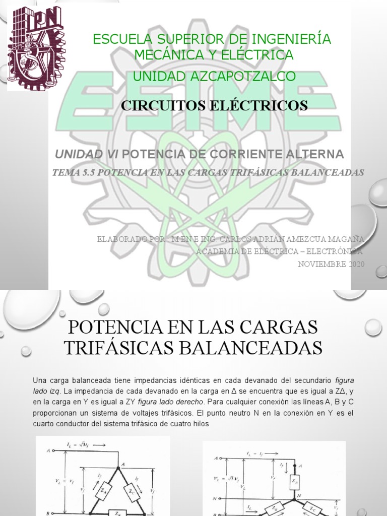 53 Potencia en Las Cargas Trifásicas Balanceadas PDF Energia