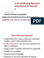 Saportance of Research