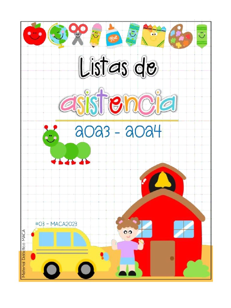 3.1 Lista de Asistencia Editable Preescolar | PDF