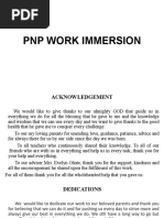 PNP Work Immersion