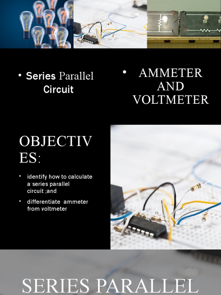 Series Parallel Circuit Ammeter and Voltmeter PDF Voltage Direct