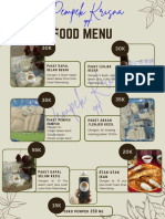 Beige Modern Restaurant Food Menu