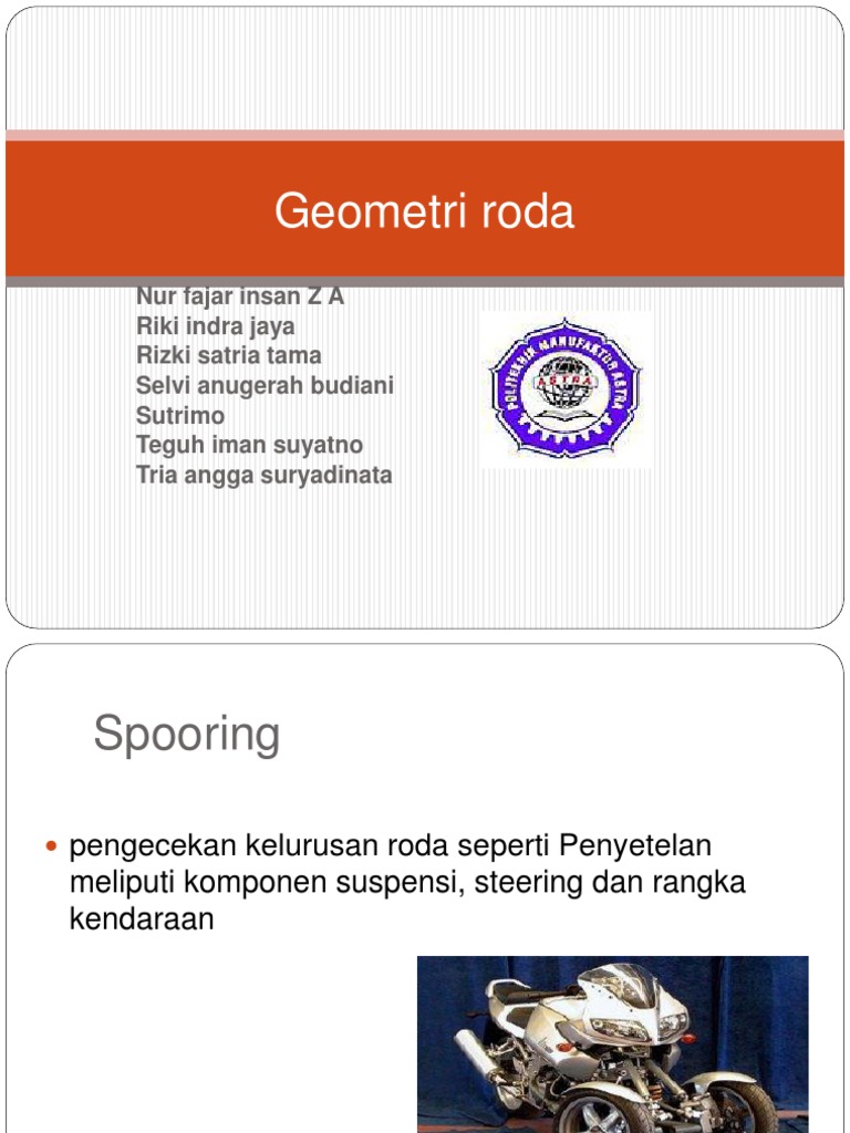 Geometri Roda dan Stabilitas Kendaraan | PDF