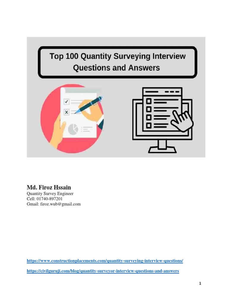 Quantity Surveyor Interview Insights | PDF | Business | Finance & Money ...