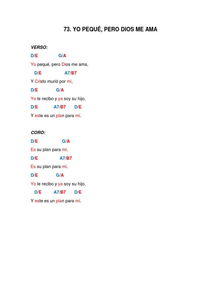 73. Yo Pequé Pero Dios Me Ama | PDF