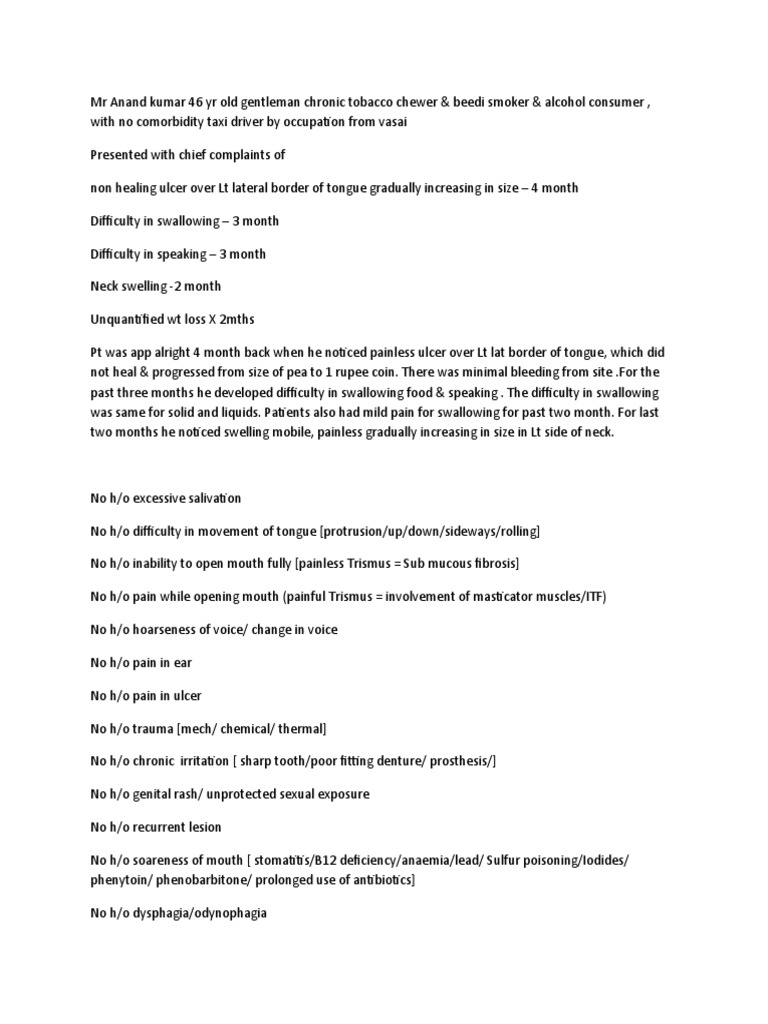 Head Neck Long Case PDF Diseases And Disorders Causes Of Death