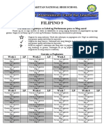 PIVOT Assessment Card For Learners - FIL
