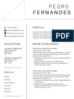 Black and White Simple Visual Artist Resume