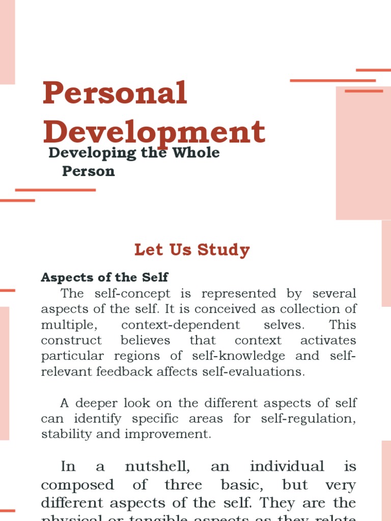 Lesson Personal Development - Lesson 2 | PDF | Self Concept | Feeling