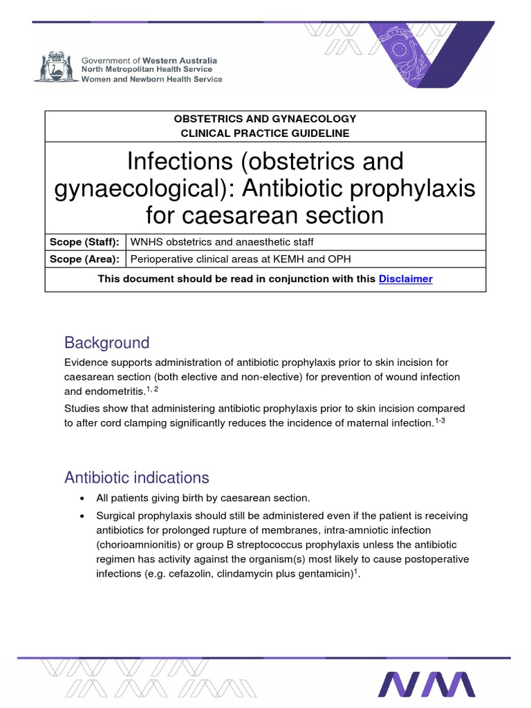 Antibiotic Prophylaxis for C-Sections | PDF | Methicillin Resistant ...