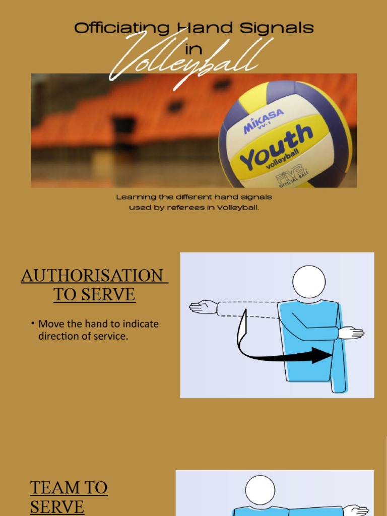 Volleyball Signal Guide for Officials | PDF | Hand | Sports