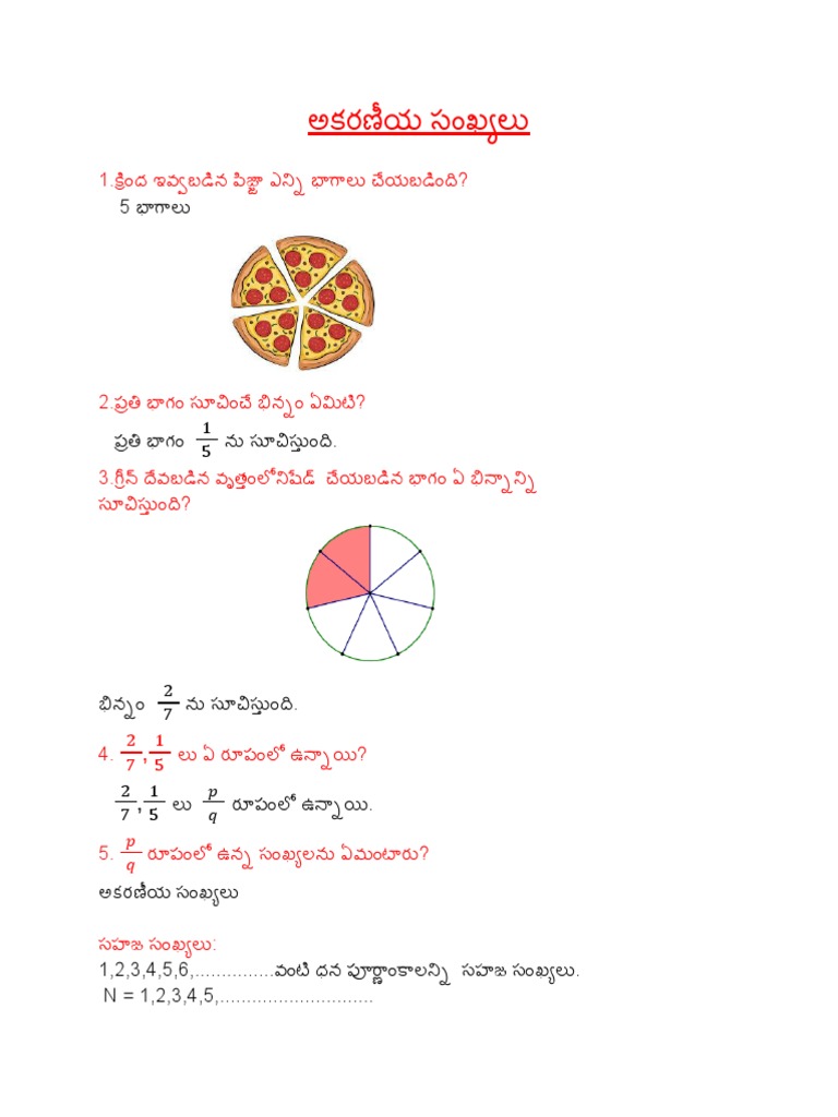 Rational Numbers Notes-7th Class | PDF
