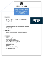 Board Objective Test 01 - Test Syllabus - PDF Only - Udaan 2.0 2024