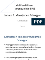 Lecture 9. Manajemen Pelanggan