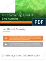 Job Contracting, Kinds of Employment