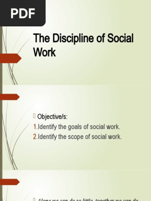 The Discipline of Social Work