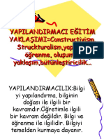 YAPILANDIRMACI E T M YAKLA IMI Yeni Constructivism, Struckturalism, Yap Salc Renme, Olu Umcu