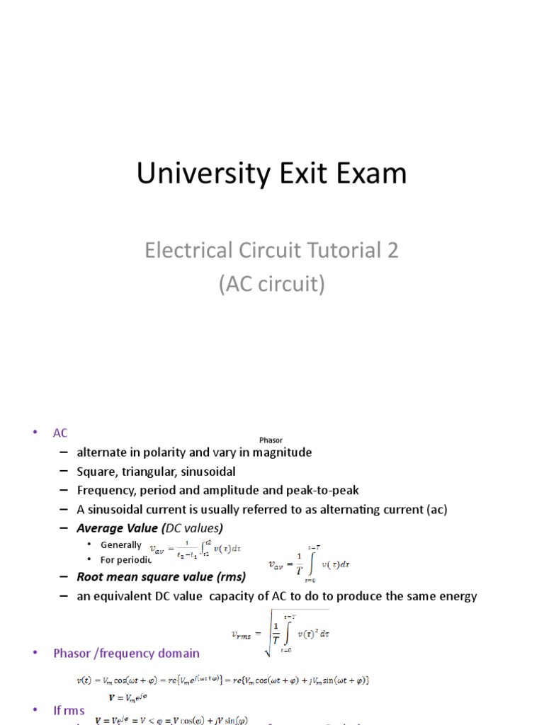 AC Circuit Analysis and Power Systems | PDF | Physical Quantities ...