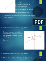 3.5 Graphing Linear Equations in Slope-Intercept Form