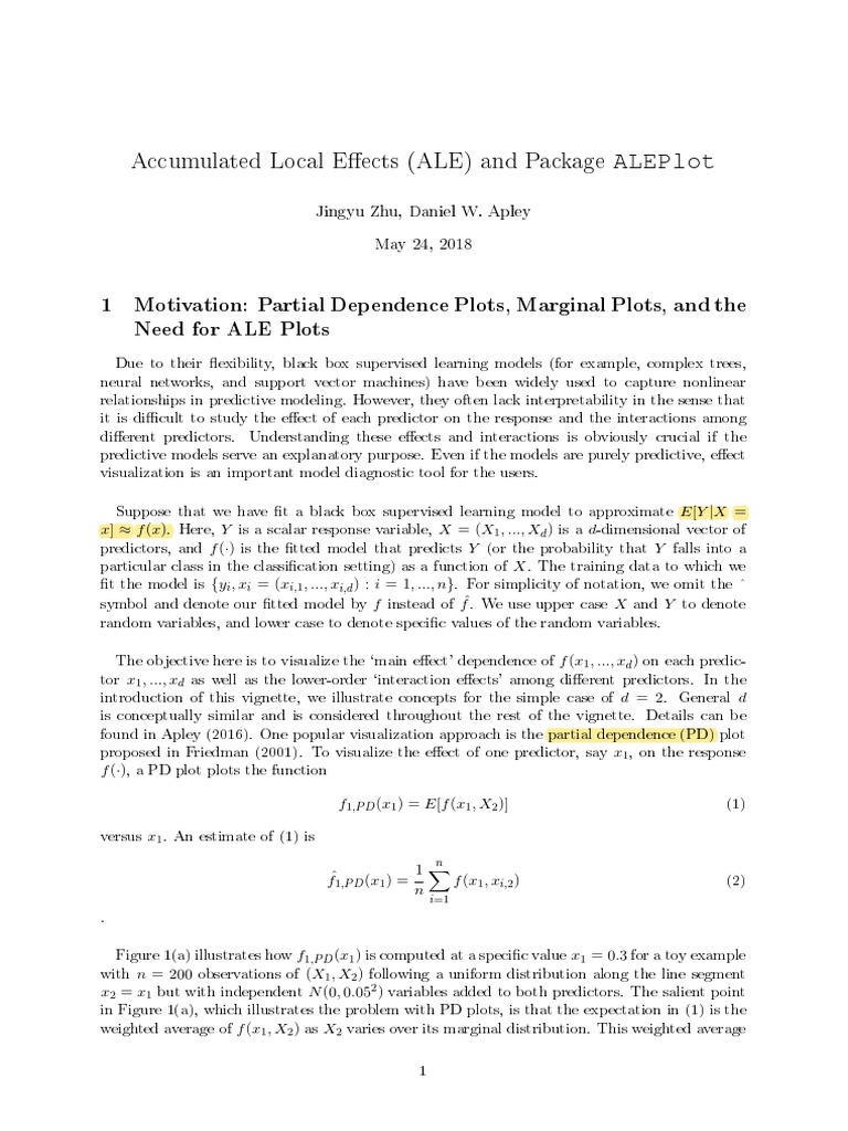 Accumulated local effect plot pdf