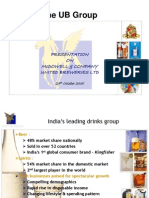 The UB Group: Presentation ON Mcdowell & Company United Breweries LTD