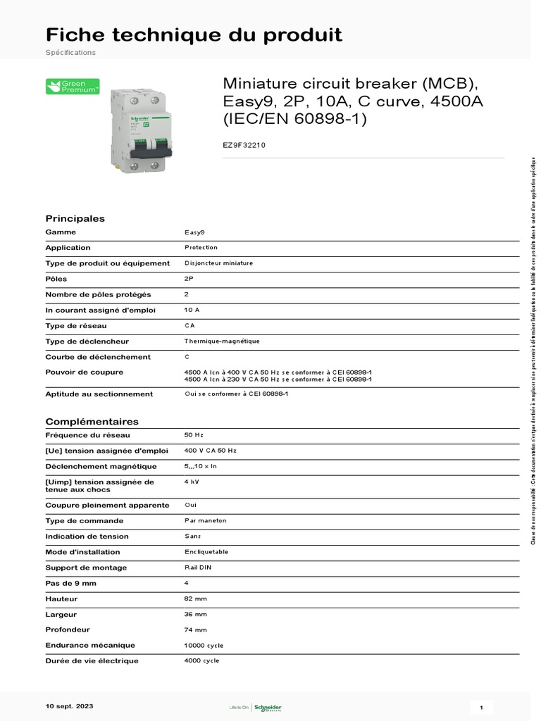 Easy9 XP Devices - EZ9F32210 | PDF