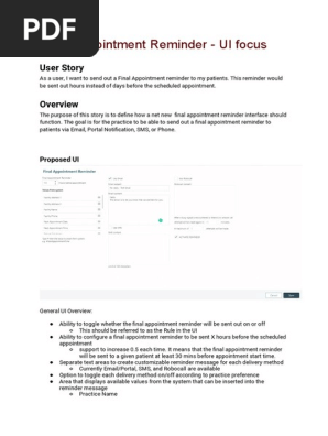 Final Appointment Reminder - UI focus