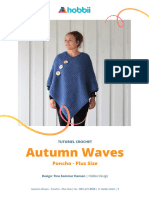 Autumn Waves Poncho Plus Size Evergreen Fr